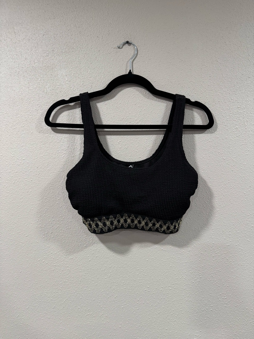 Cupshe Ribbed Swim Set with Gold Glitter - Picture 3 of 8